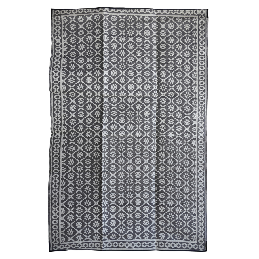 Ronda Grey Recycled Plastic Outdoor Rug - Fab Habitat , Recycled Plastic Rugs & Mats,