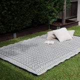 Ronda Grey rug 60x90cm textured floor mat buy online in Australia