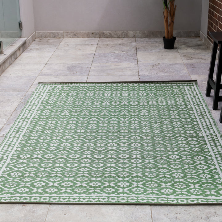 Ronda Sage Recycled Plastic Outdoor Large Rug