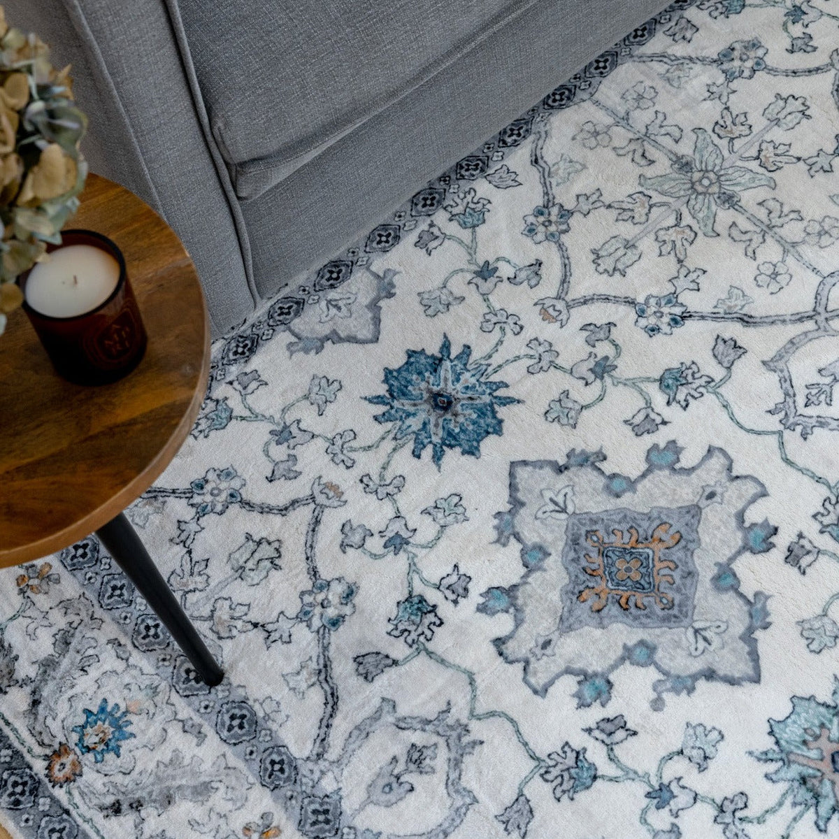 Susa Ivory Multicolour Traditional Distressed Area Rug - Fab Habitat , Soft And Plush Turkish Rugs, 