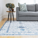 Susa Ivory Multicolour Traditional Distressed Rug - Fab Habitat , Soft And Plush Turkish Rugs, 