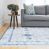 Susa Ivory Multicolour Traditional Distressed Rug - Fab Habitat , Soft And Plush Turkish Rugs, 
