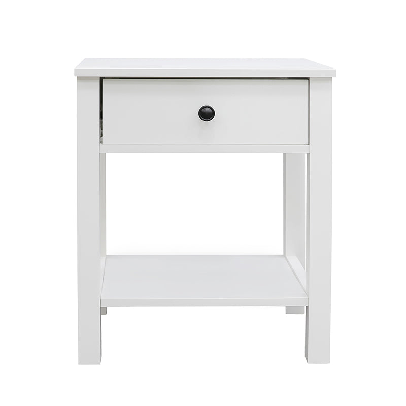 Safi White Bedside Table with 1 Drawer - Fab Habitat , Side Tables, 