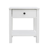 Safi White Bedside Table with 1 Drawer - Fab Habitat , Side Tables, 