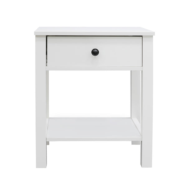 Safi White Bedside Table with 1 Drawer - Fab Habitat , Side Tables, 