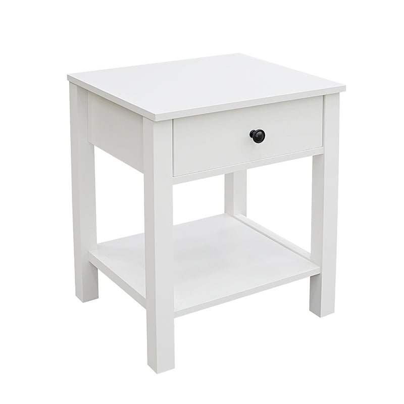 Safi White Bedside Table with 1 Drawer - Fab Habitat , Side Tables, 