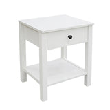 Safi White Bedside Table with 1 Drawer - Fab Habitat , Side Tables, 