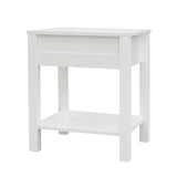 Safi White Bedside Table with 1 Drawer - Fab Habitat , Side Tables, 