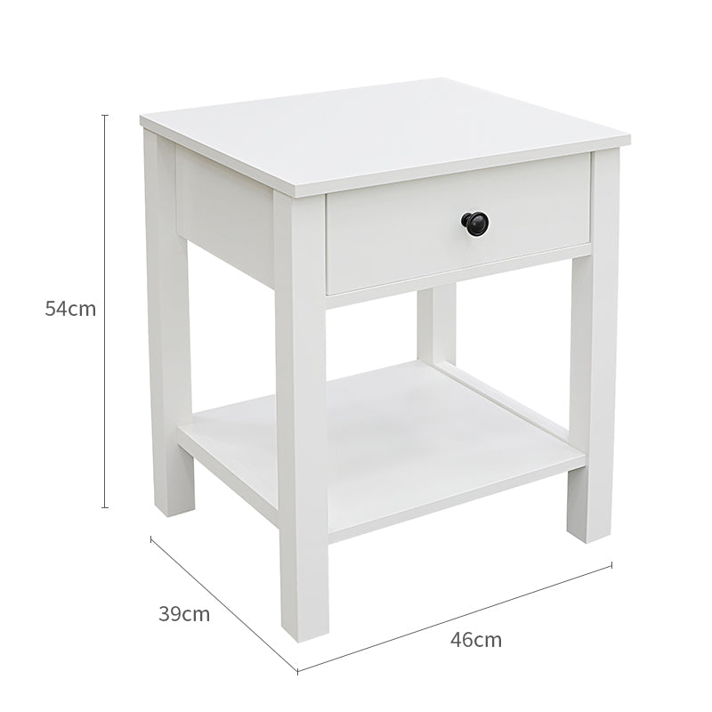 Safi Wooden Side Table – Woven Shelf Design – Buy Online in Australia
