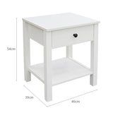 Safi Wooden Side Table – Woven Shelf Design – Buy Online in Australia
