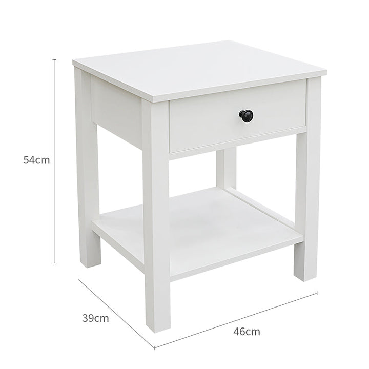 Safi Wooden Side Table – Woven Shelf Design – Buy Online in Australia