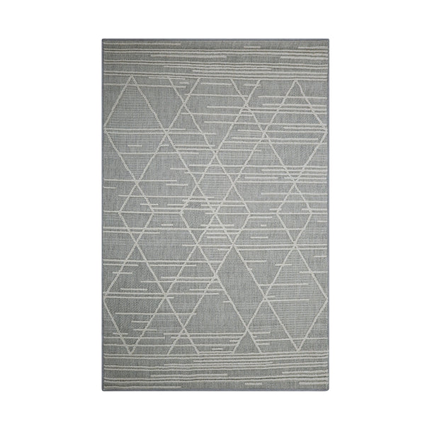 Salinas beige and grey tribal outdoor rug – 180x270cm recycled plastic, buy online in Australia