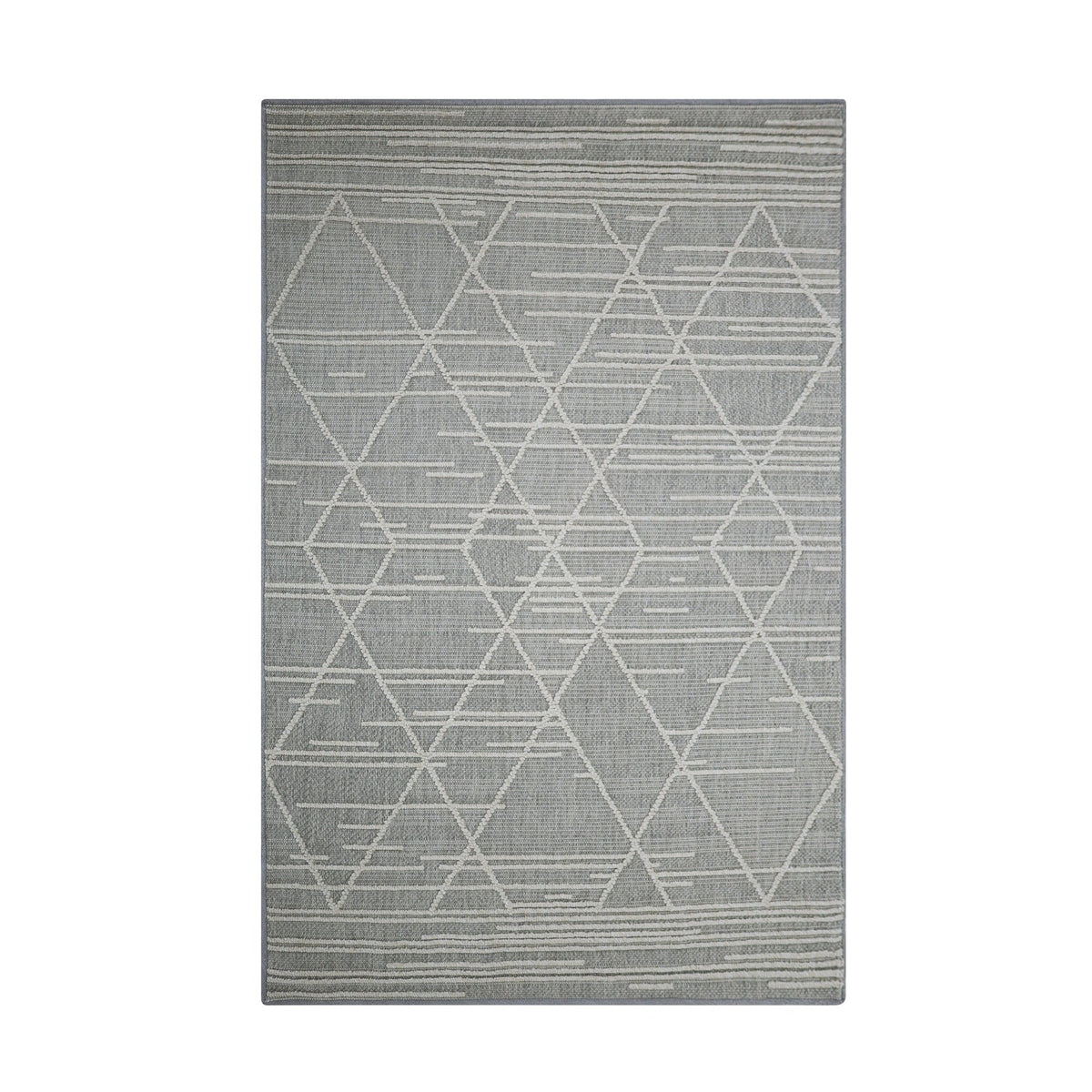 Salinas beige and grey tribal outdoor rug – 180x270cm recycled plastic, buy online in Australia