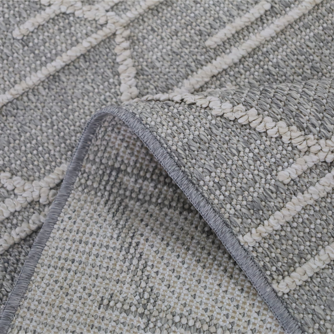 Salinas modern tribal rug in natural tones – 180x270cm outdoor mat, buy online in Australia