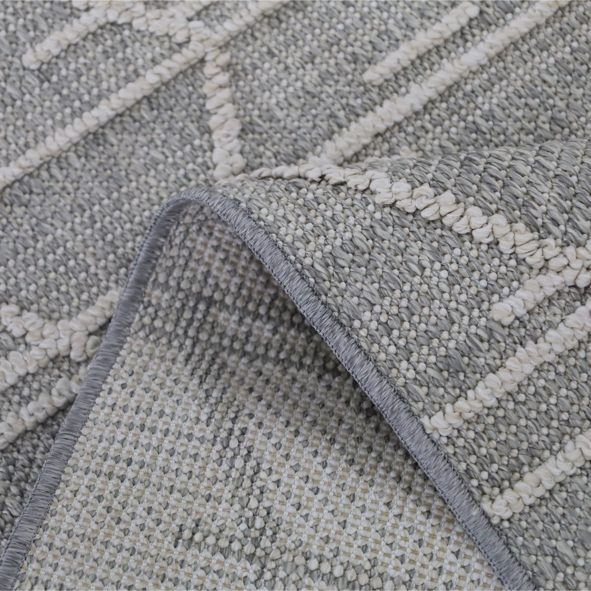 Salinas modern tribal rug in natural tones – 180x270cm outdoor mat, buy online in Australia