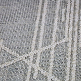 Salinas boho floor rug styled on timber deck – 180x270cm, buy online in Australia