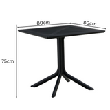 Santacruz black side table – sleek modern design, 40x40x45cm, buy online in Australia