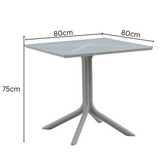 Santacruz grey side table – minimalist cube shape, 40x40x45cm, buy online in Australia