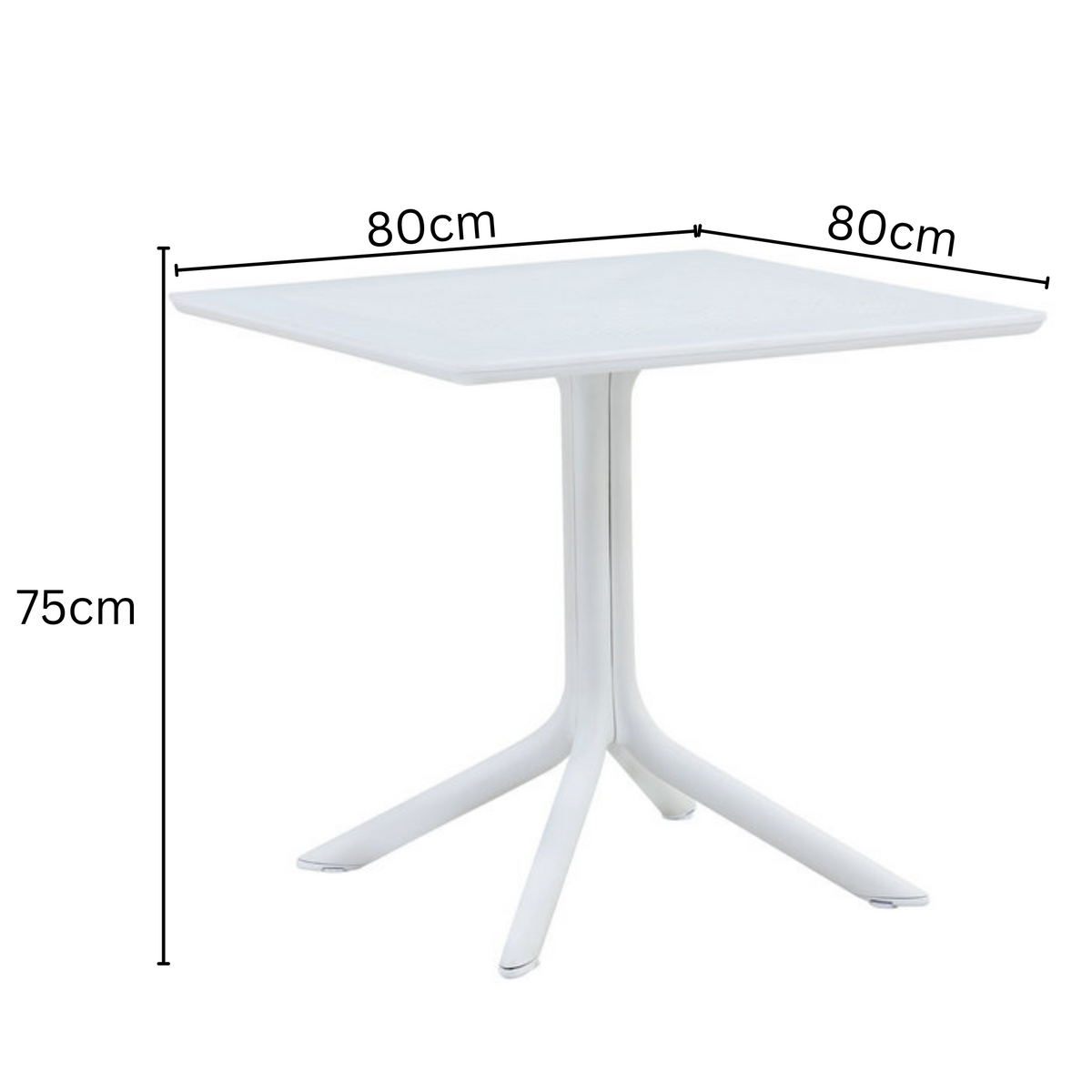 Santacruz white bedside table – modern cube design, 40x40x45cm, buy online in Australia