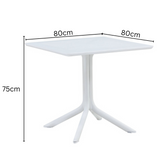 Santacruz white bedside table – modern cube design, 40x40x45cm, buy online in Australia