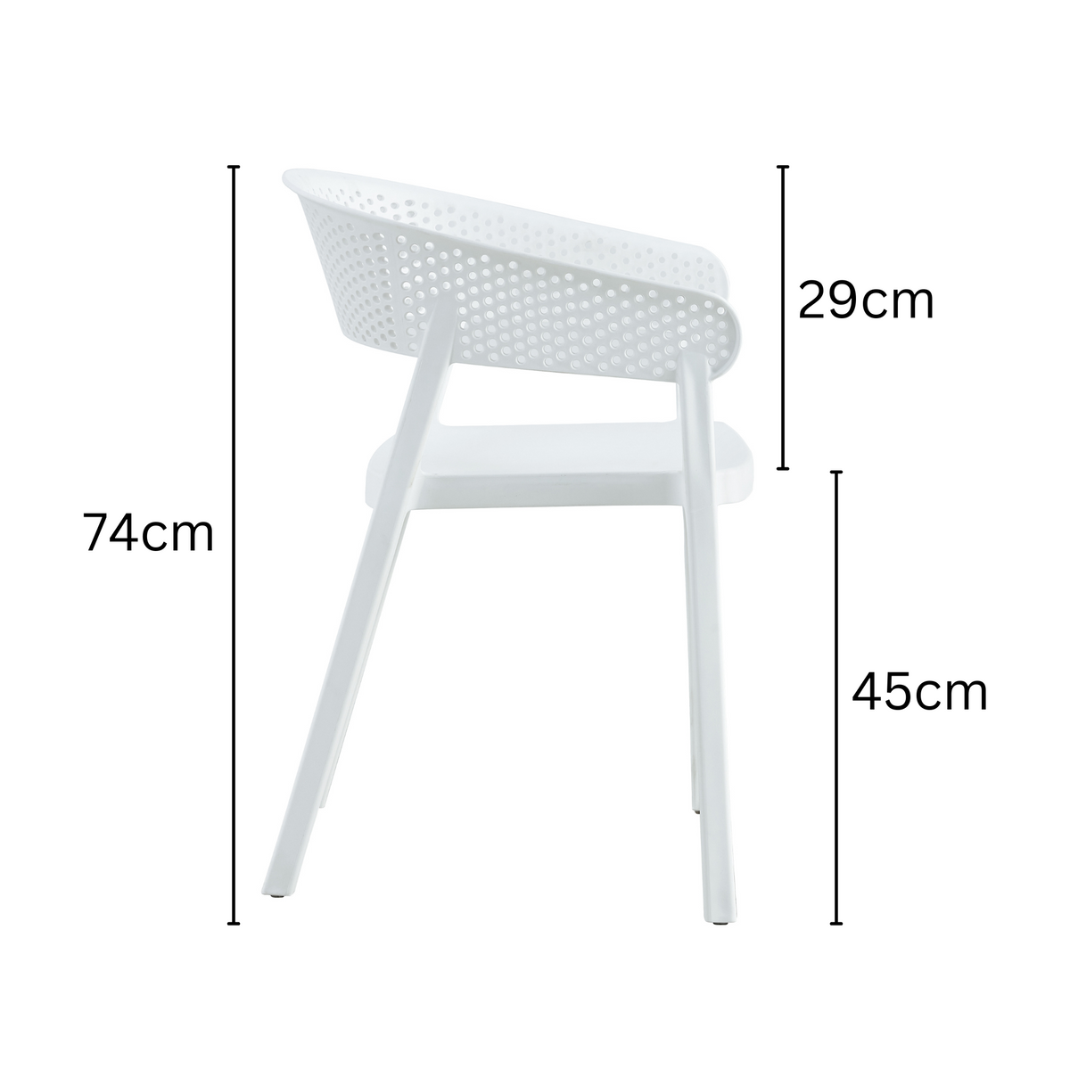 Santacruz White Cafe Bistro Chair - Fab Habitat , Outdoor Furniture,