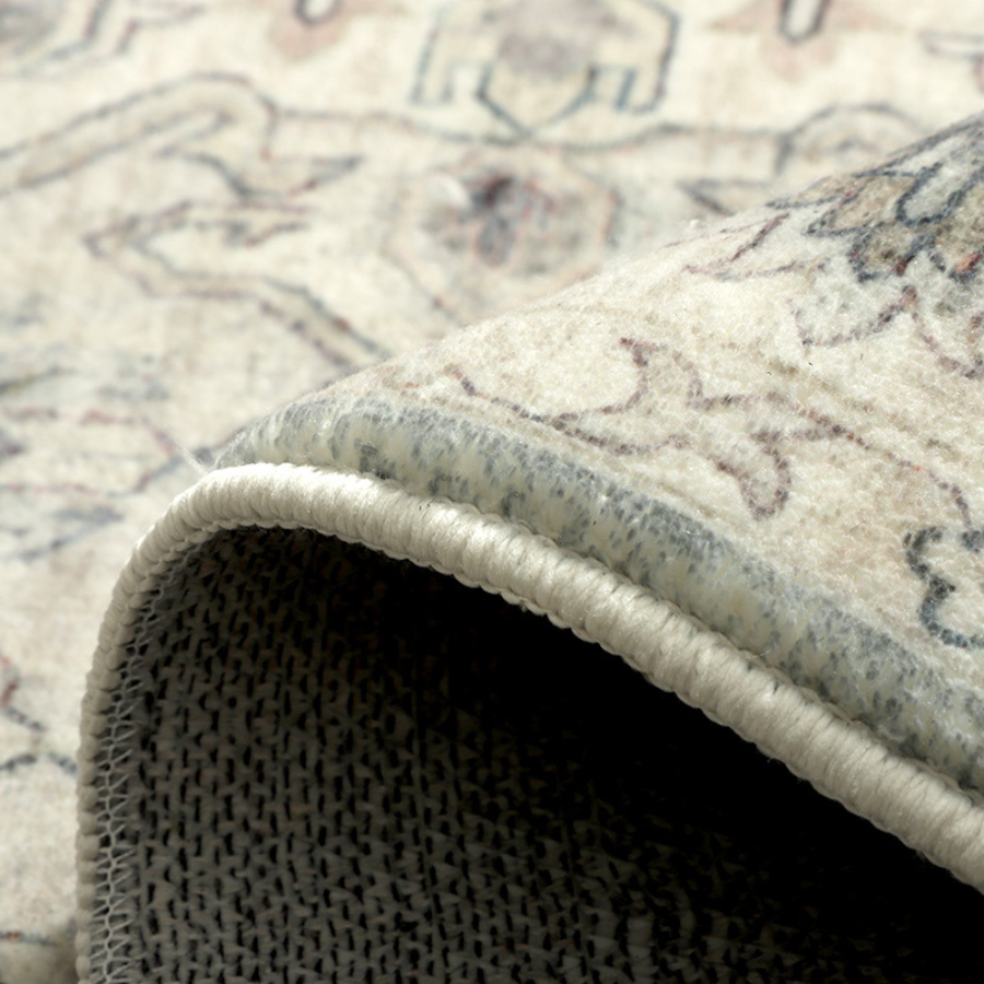 Santiago Grey Traditional Machine Washable Extra-Large Mat - Fab Habitat , Machine Washable Rugs, 