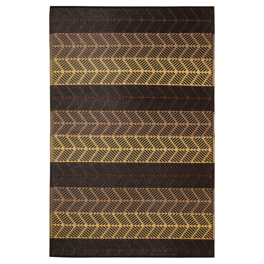 Seattle Chestnut and Walnut Brown African Large Outdoor Rug - Fab Habitat , Recycled Plastic Rugs & Mats, 