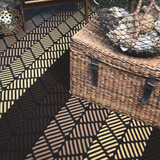 Seattle Chestnut and Walnut Brown African Large Outdoor Rug - Fab Habitat , Recycled Plastic Rugs & Mats, 