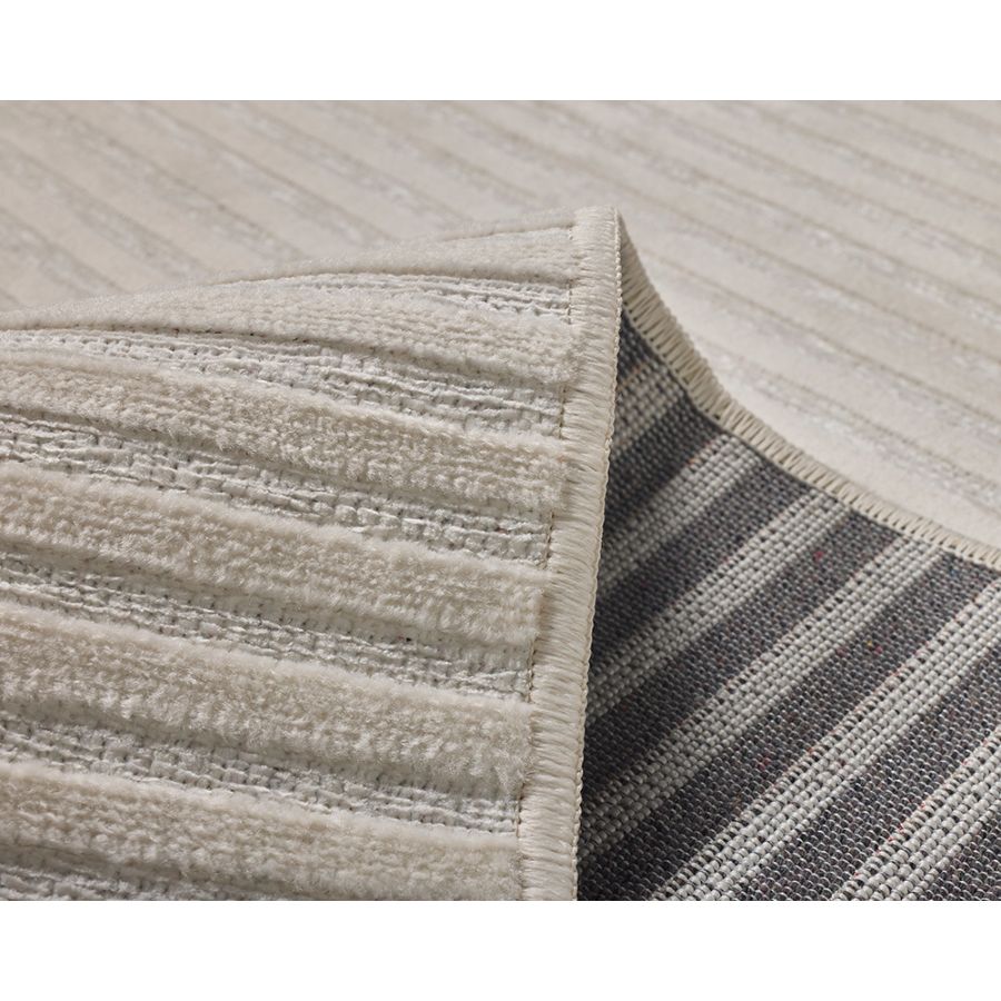 Seoul Grey Striped Indoor Outdoor Large Rug