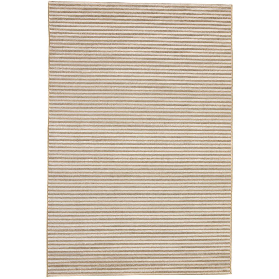 Seoul Beige Striped Indoor Outdoor Large Rug