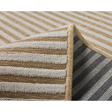 Seoul Beige Striped Indoor Outdoor Large Rug