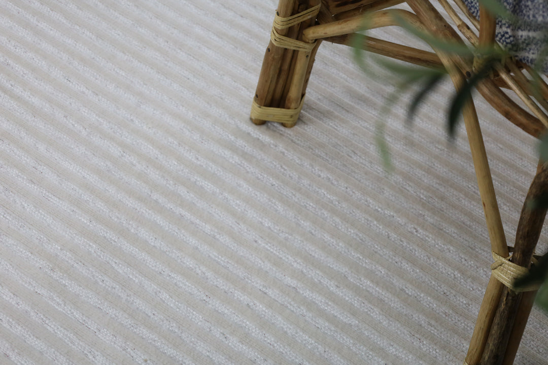 Seoul Grey Striped Indoor Outdoor Large Rug