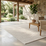 Seoul Grey Striped Indoor Outdoor rug