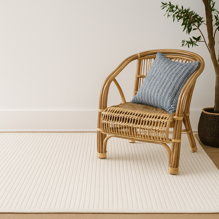 Seoul Grey Striped Indoor Outdoor Large Rug
