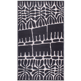 Serowe Black and White Waterproof Large Outdoor Rug - Fab Habitat , Recycled Plastic Rugs & Mats, 