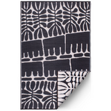 Serowe Black and White Waterproof Large Outdoor Rug - Fab Habitat , Recycled Plastic Rugs & Mats, 