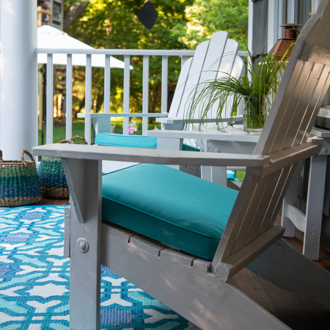 Seville Blue Multicoloured Modern Outdoor Area Rug - Fab Habitat , Recycled Plastic Rugs & Mats, 