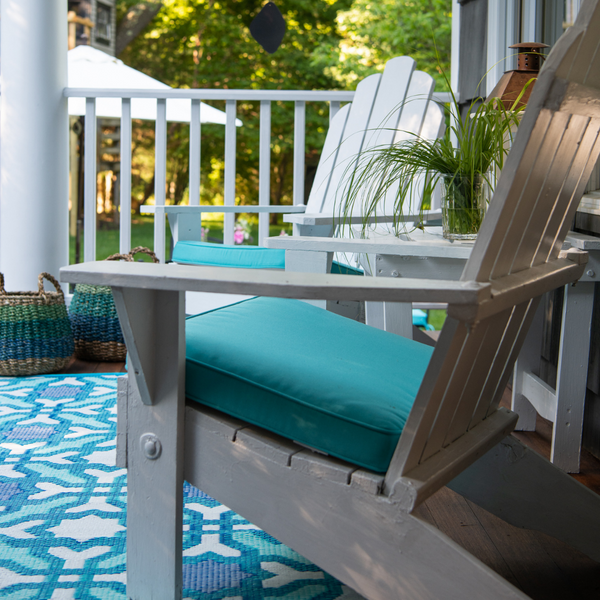 Seville Blue Multicoloured Modern Outdoor Area Rug - Fab Habitat , Recycled Plastic Rugs & Mats, 