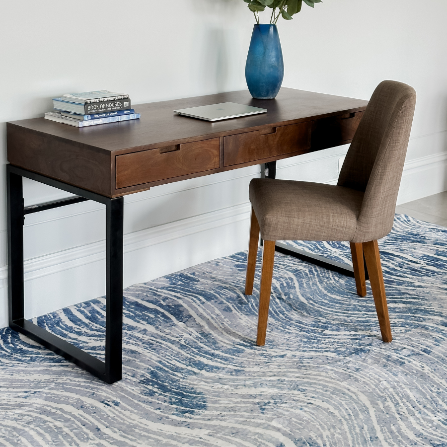 Shikhar Machine Washable Large Modern Blue Rug - Fab Habitat , Rugs, [product_size],