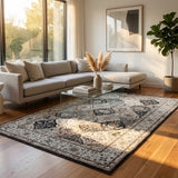 Shilloi Multicolour Washable Carpet Rug