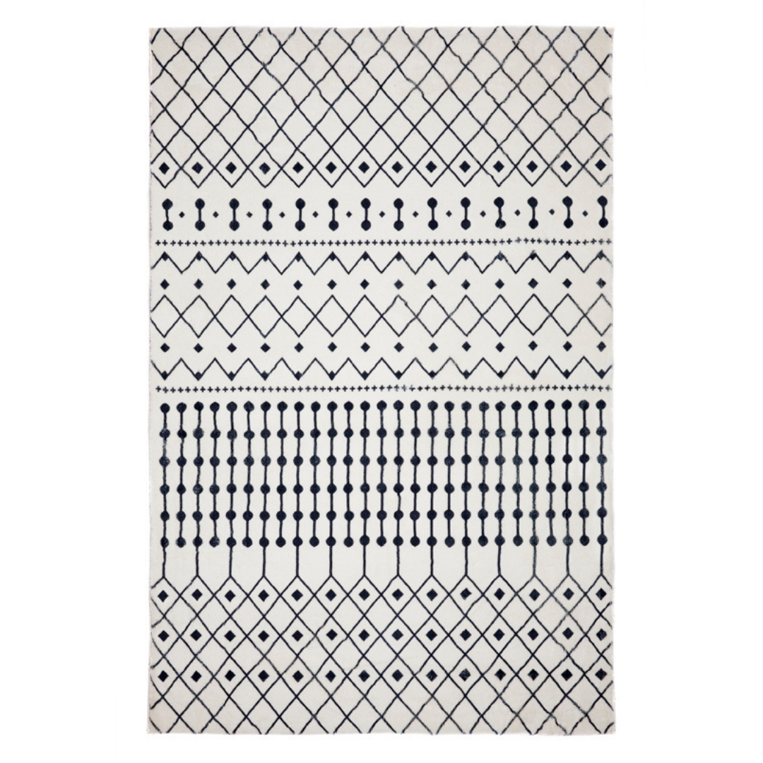 Skon Ivory Tribal Large Modern Soft Rug - Fab Habitat , Soft And Plush Turkish Rugs, 