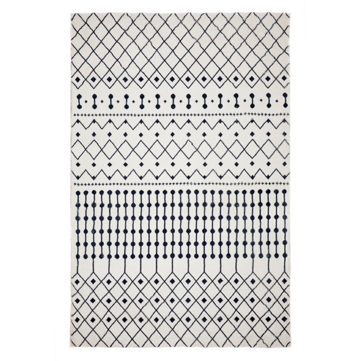 Skon Ivory Tribal Large Modern Soft Rug - Fab Habitat , Soft And Plush Turkish Rugs, 