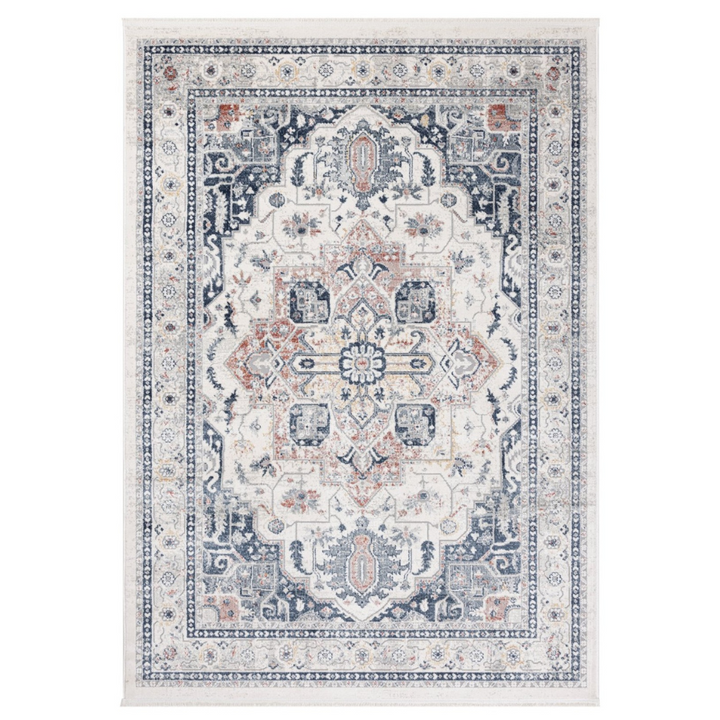 Soreaq Pale Rose and White Traditional Distressed Extra Large Rug