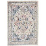 Soreaq Pale Rose and White Traditional Distressed Large Rug
