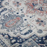 Soreaq Pale Rose and White Traditional Distressed Large Rug