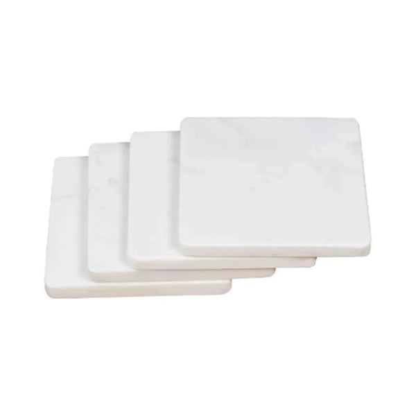 White marble square coasters 10cm – Watson set of 4, buy online Australia