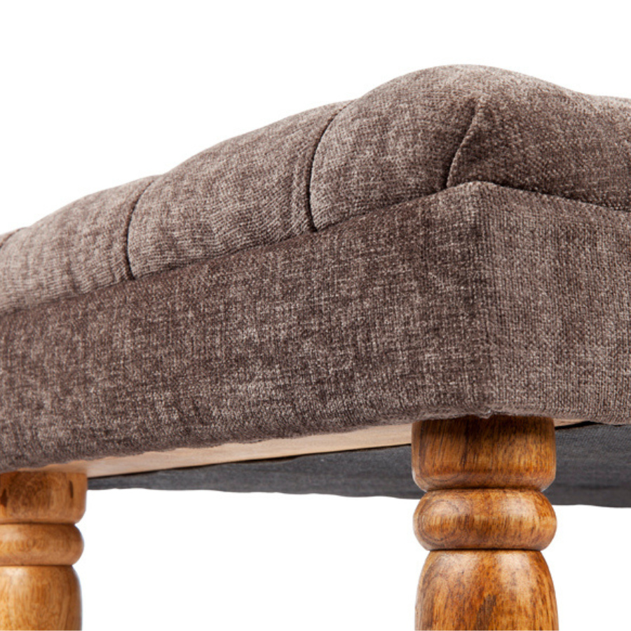 Stanley Grey Entryway Upholstered Cushioned Bench Seat - 125 Cm - Fab Habitat , Benches, 