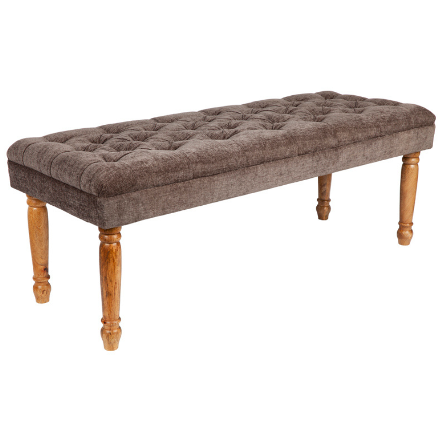 Stanley Grey Entryway Upholstered Cushioned Bench Seat - 125 Cm - Fab Habitat , Benches, 