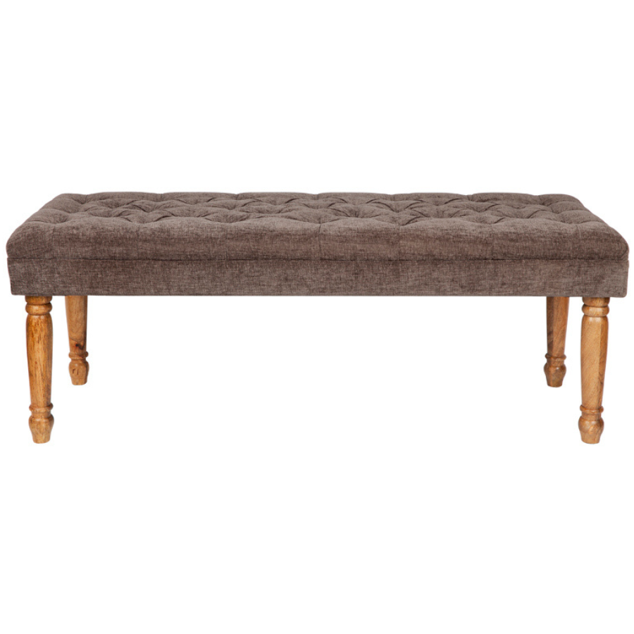 Stanley Grey Entryway Upholstered Cushioned Bench Seat - 125 Cm - Fab Habitat , Benches, 