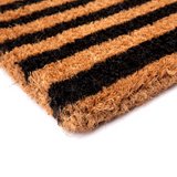 Straight Lines Black striped Coir Doormat - Fab Habitat , Doormats, 